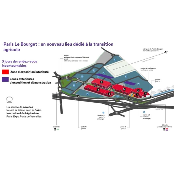 Paris Le Bourget SIA'Pro map 2025